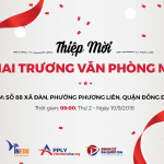 Thư mời tham dự lễ khai trương văn phòng VinEdu – Chi nhánh thứ 5 tại Xã Đàn, Hà Nội