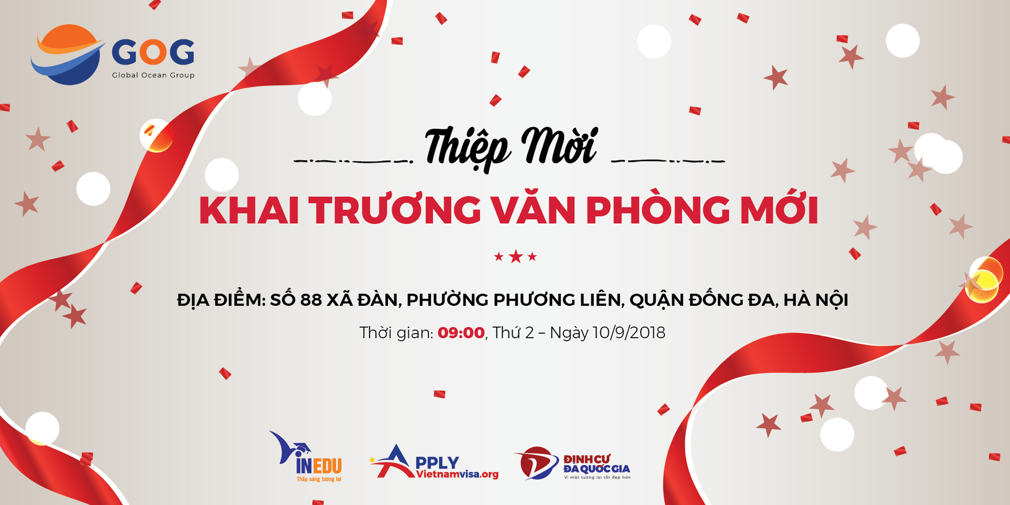Thư mời tham dự lễ khai trương văn phòng VinEdu – Chi nhánh thứ 5 tại Xã Đàn, Hà Nội