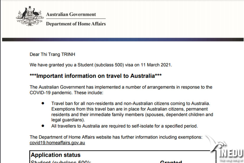 Liên tiếp học sinh đậu visa Úc